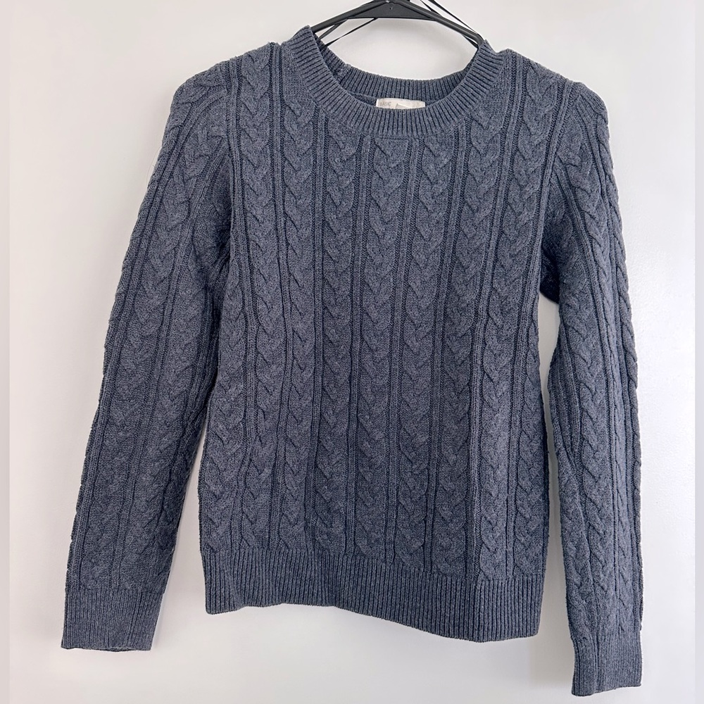H&M Grey Blue Cable knit Sweater